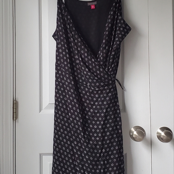 Vince Camuto Island Imprints Midi Wrap Dress Black XL - Picture 8 of 12
